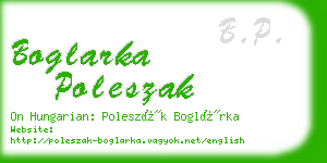 boglarka poleszak business card